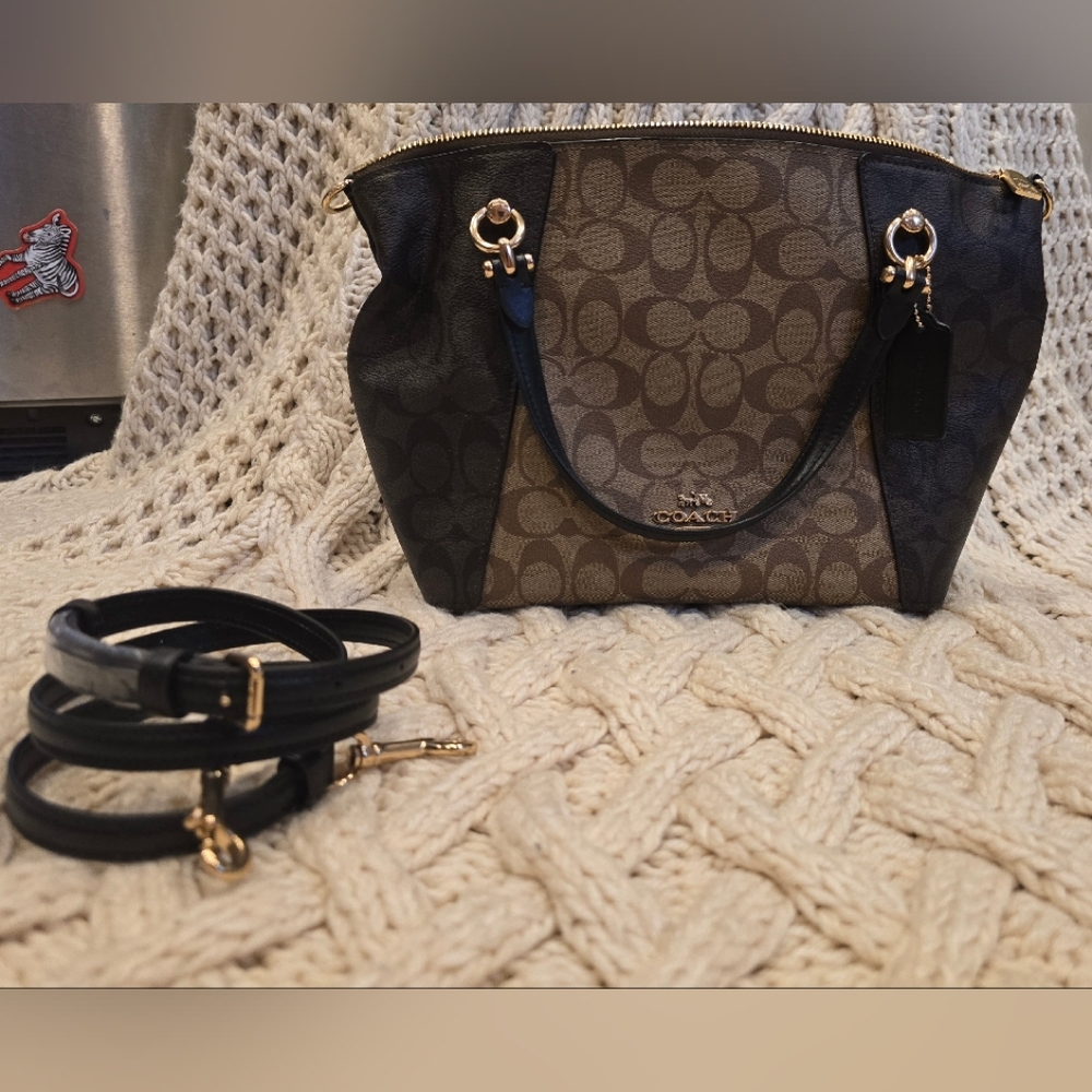 Coach Brown and Black Shoulder Bag